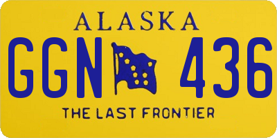 AK license plate GGN436