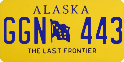 AK license plate GGN443