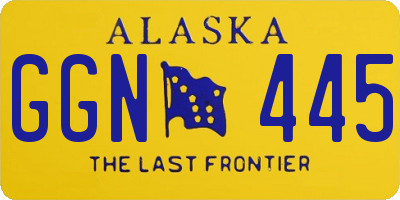 AK license plate GGN445