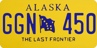 AK license plate GGN450