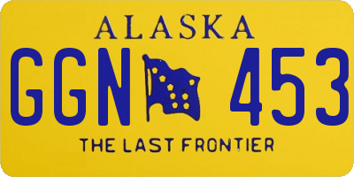 AK license plate GGN453