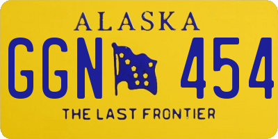 AK license plate GGN454
