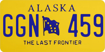 AK license plate GGN459