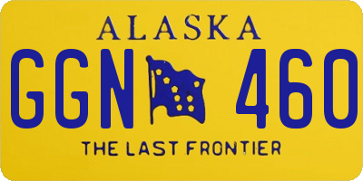 AK license plate GGN460