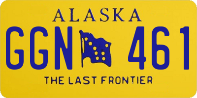 AK license plate GGN461