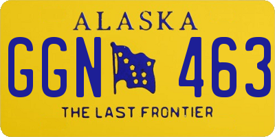 AK license plate GGN463