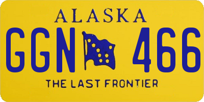 AK license plate GGN466