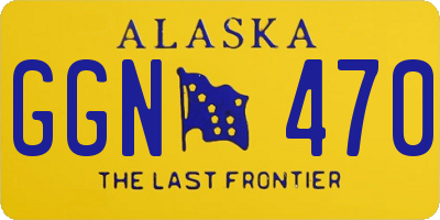 AK license plate GGN470