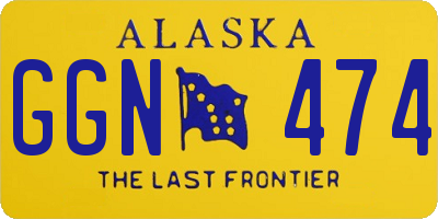AK license plate GGN474