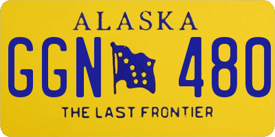 AK license plate GGN480