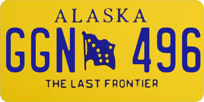 AK license plate GGN496