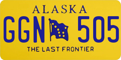 AK license plate GGN505