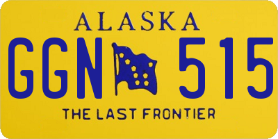 AK license plate GGN515