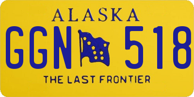 AK license plate GGN518