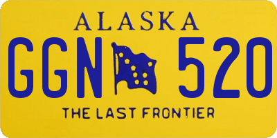 AK license plate GGN520