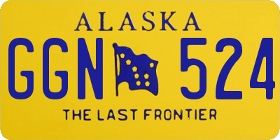 AK license plate GGN524