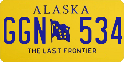 AK license plate GGN534