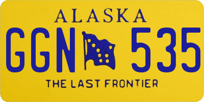 AK license plate GGN535