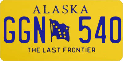 AK license plate GGN540