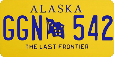 AK license plate GGN542