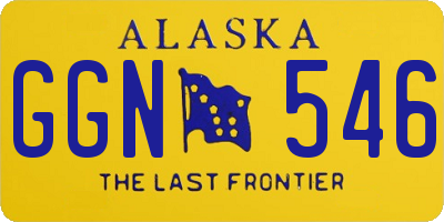 AK license plate GGN546