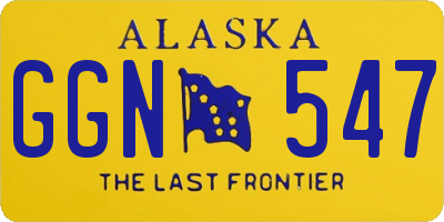 AK license plate GGN547