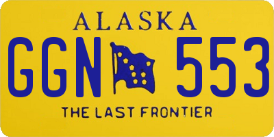 AK license plate GGN553