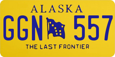 AK license plate GGN557