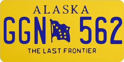 AK license plate GGN562
