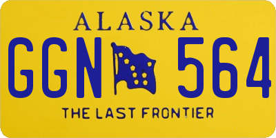 AK license plate GGN564