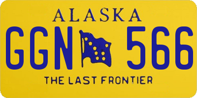 AK license plate GGN566