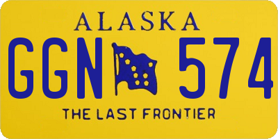 AK license plate GGN574