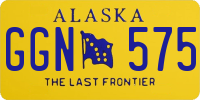 AK license plate GGN575