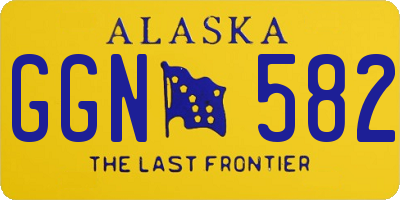 AK license plate GGN582