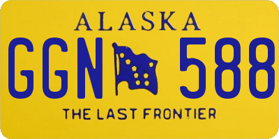 AK license plate GGN588