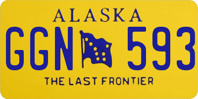 AK license plate GGN593
