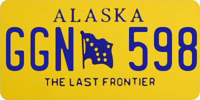AK license plate GGN598