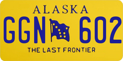 AK license plate GGN602