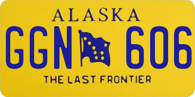 AK license plate GGN606