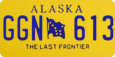 AK license plate GGN613