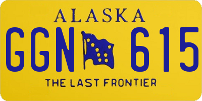AK license plate GGN615