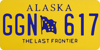 AK license plate GGN617