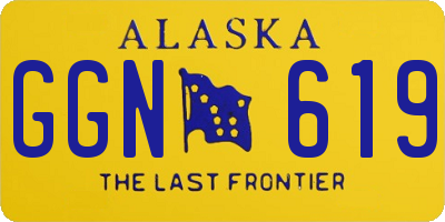AK license plate GGN619