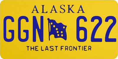 AK license plate GGN622