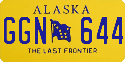 AK license plate GGN644