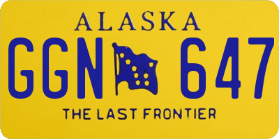 AK license plate GGN647