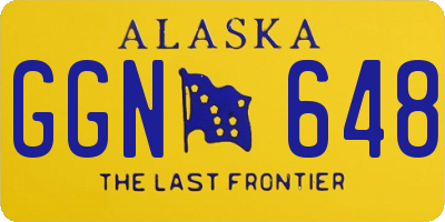 AK license plate GGN648