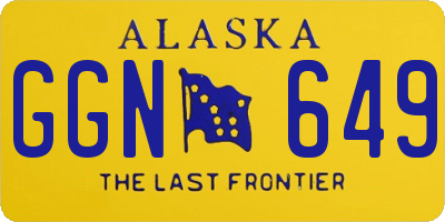 AK license plate GGN649