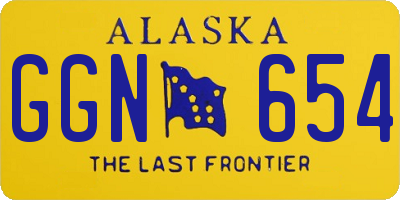 AK license plate GGN654