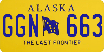 AK license plate GGN663